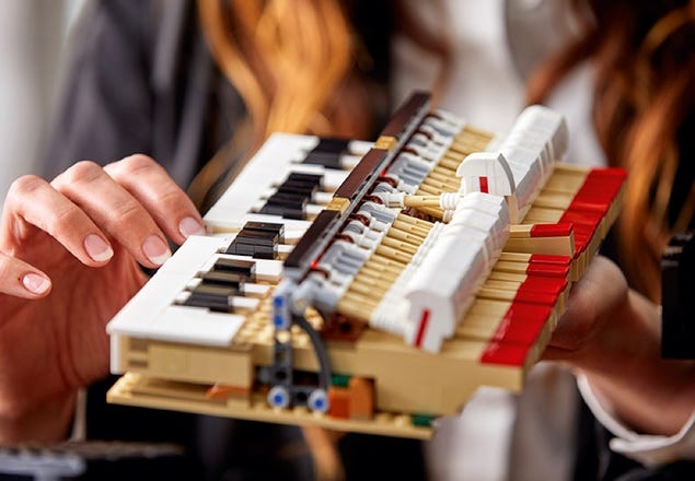 Lego ideas pianoforte a coda, modellino da costruire per adulti