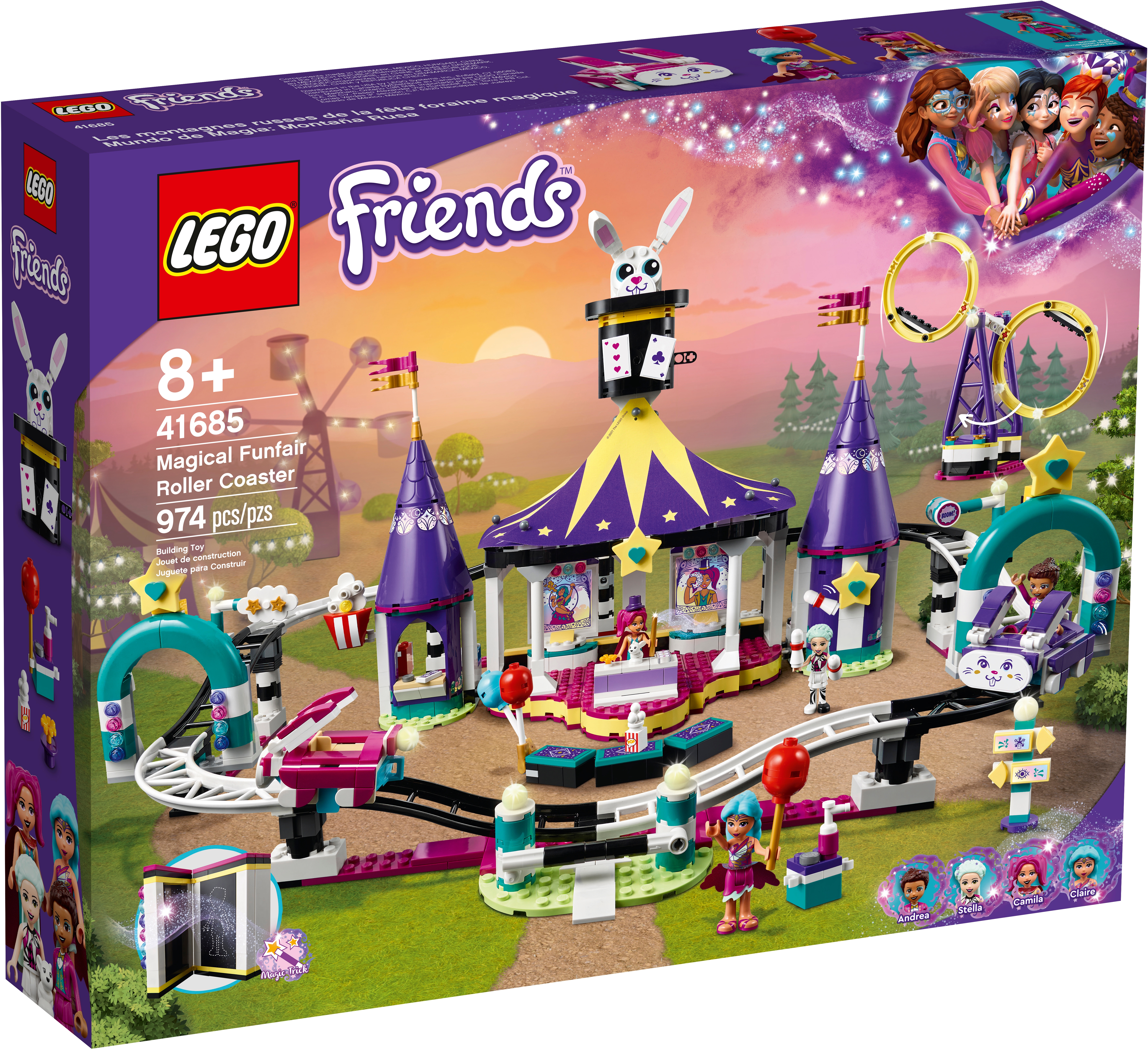 LEGO® 41685 Friends Les montagnes russes de la fête foraine magique, parc  d'attraction, jouet fille et garçon de 8 ans et plus sur marjanemall aux  meilleurs prix au Maroc