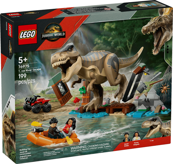 LEGO 76975 Le T. rex et l’évasion sur la rivière — visuel 2 sur 6