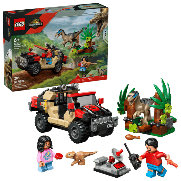 LEGO 76972 Le vélociraptor et l’évasion en 4x4 — visuel 2 sur 8