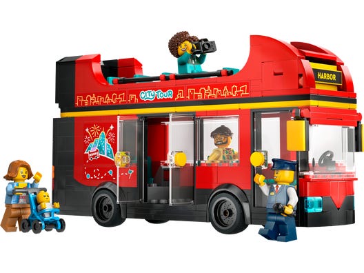 LEGO 60407 - Rød dobbeltdækker-turistbus