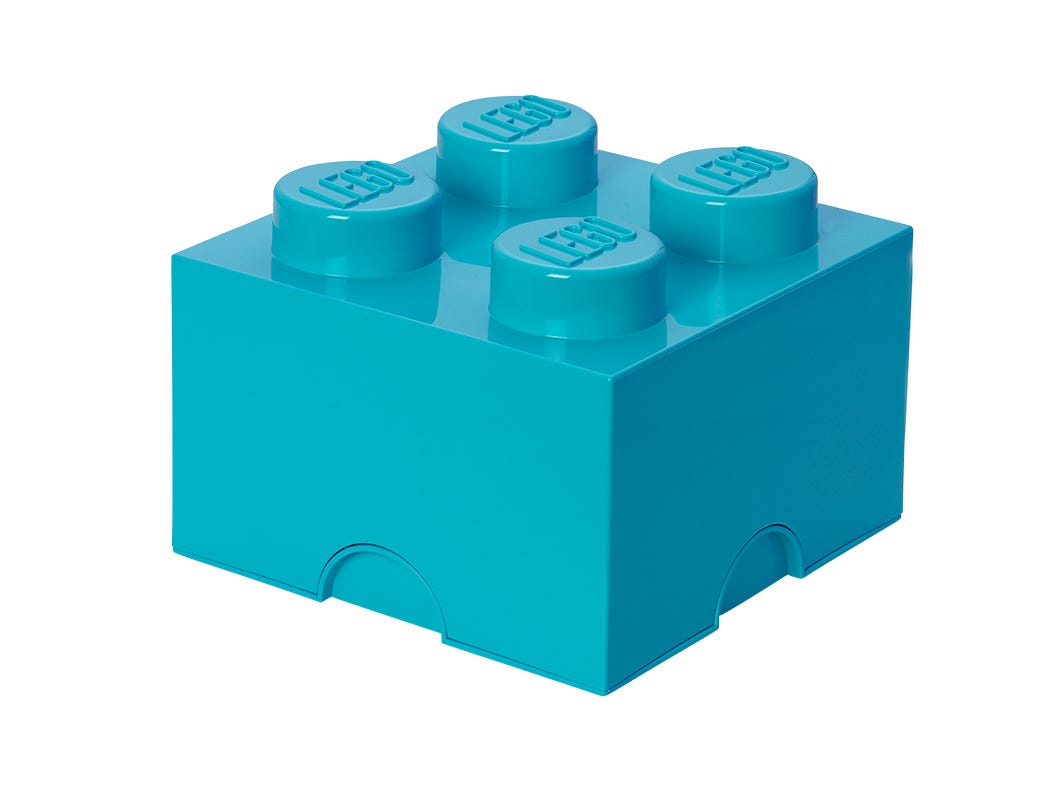 4-Stud Storage Brick - Azure Blue