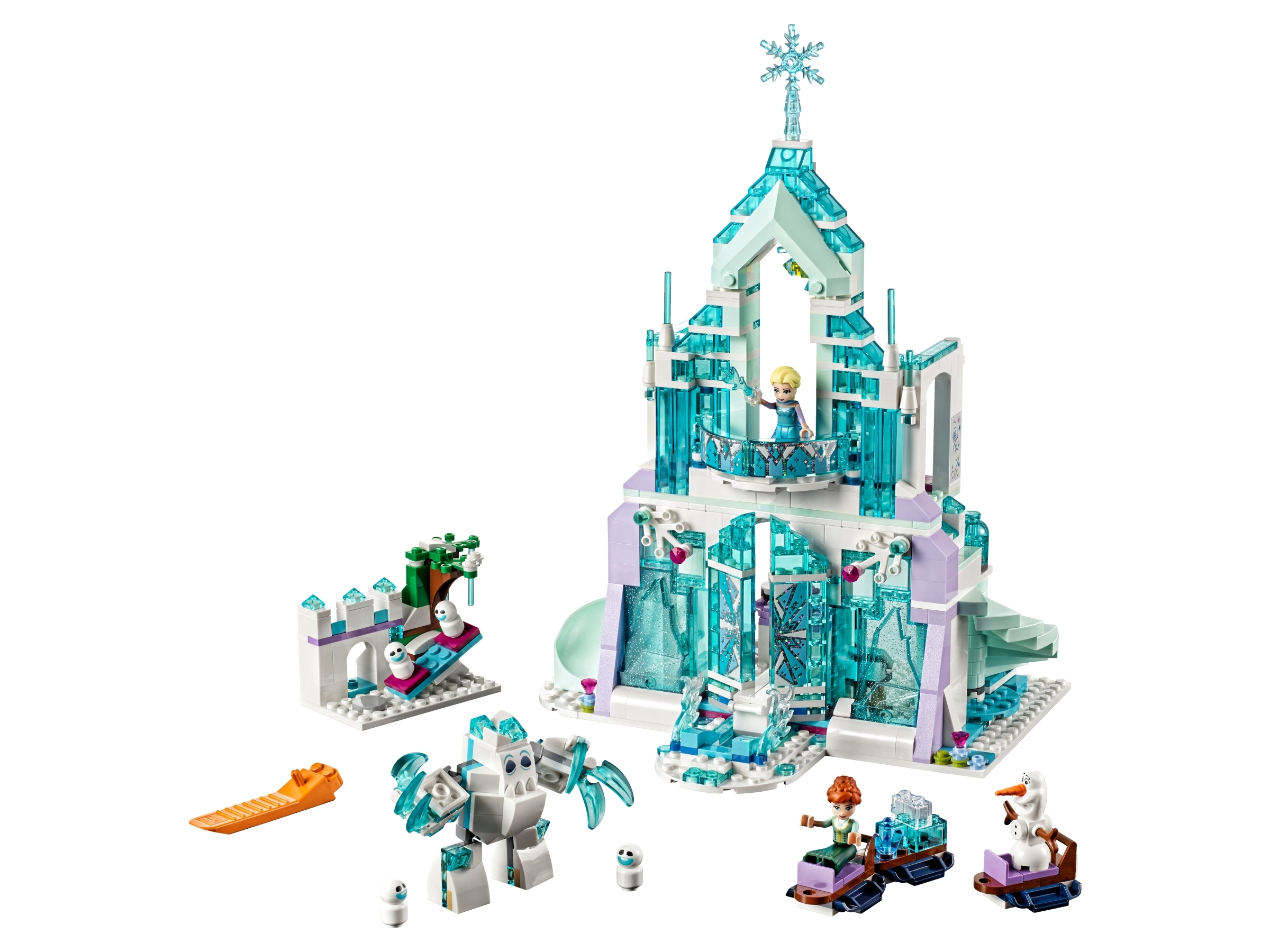 Blocks Friends Girls Ice Snow Magic Castle Action Figure Carriage Princess Palac 