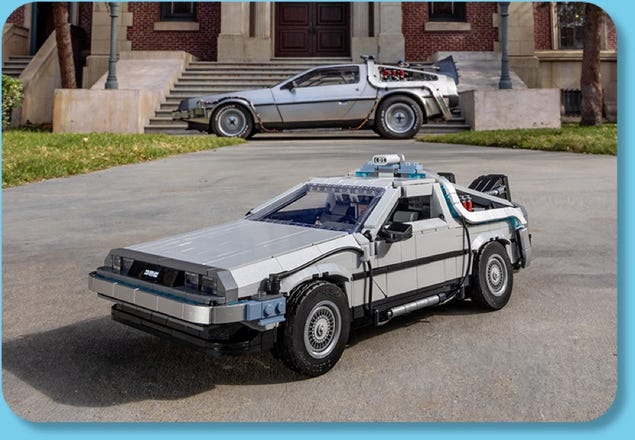 LEGO DeLorean is a stunning replica of the classic with glowing lights and  opening gullwing doors! - Yanko Design