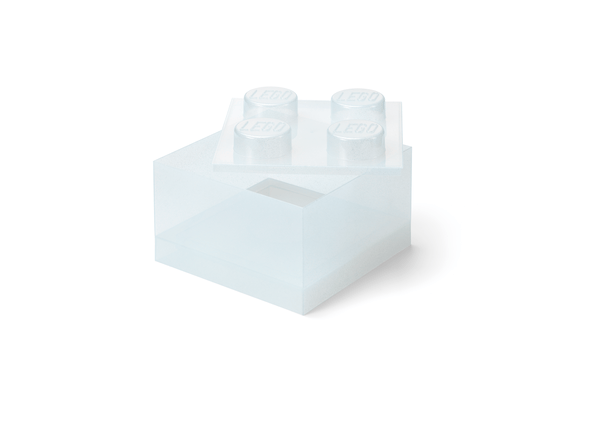 White Clear Brick-Shaped Storage Box - Image 1