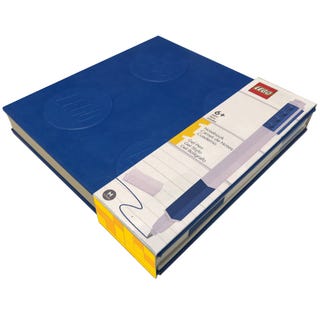 Verschließbares Notizbuch mit Gelschreiber in Blau