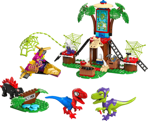 Battaglia con il raptor al quartier generale sull’albero di Spider-man e Gobby — set LEGO 11200