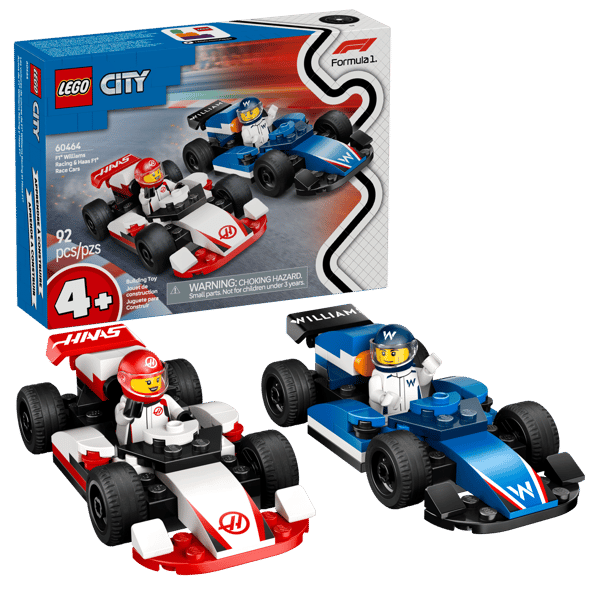 LEGO 60464 Voitures de course de F1® Williams Racing et Haas F1® — visuel 2 sur 8