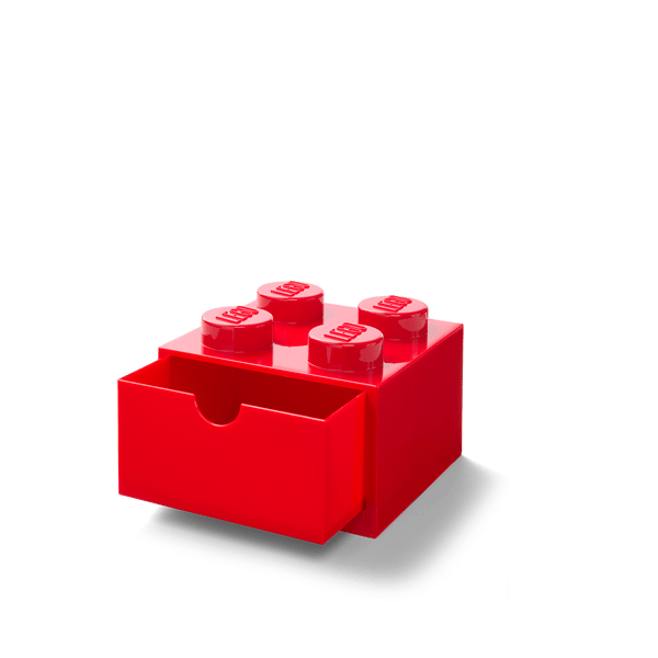 4-Stud Desk Drawer - Red - Image 1
