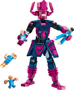 Les Quatre Fantastiques contre la figurine de Galactus
