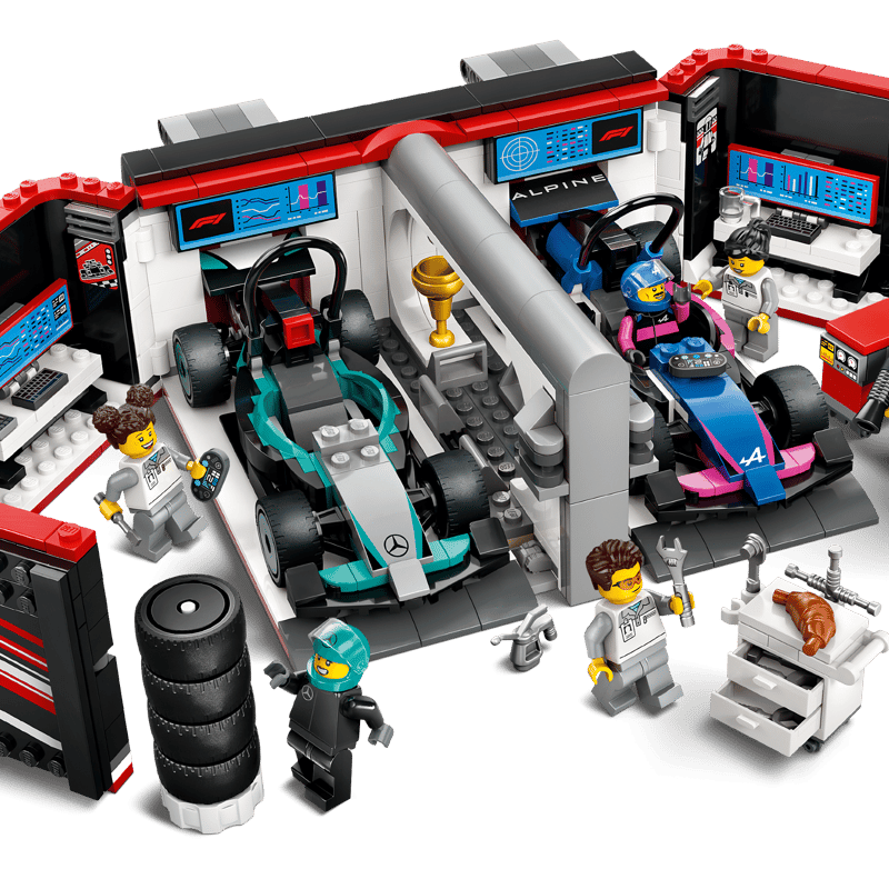 F1® Garage & Mercedes-AMG & Alpine Cars 60444 | City | Buy online F1® Garage & Mercedes-AMG & Alpine Cars 60444 | City | Buy online