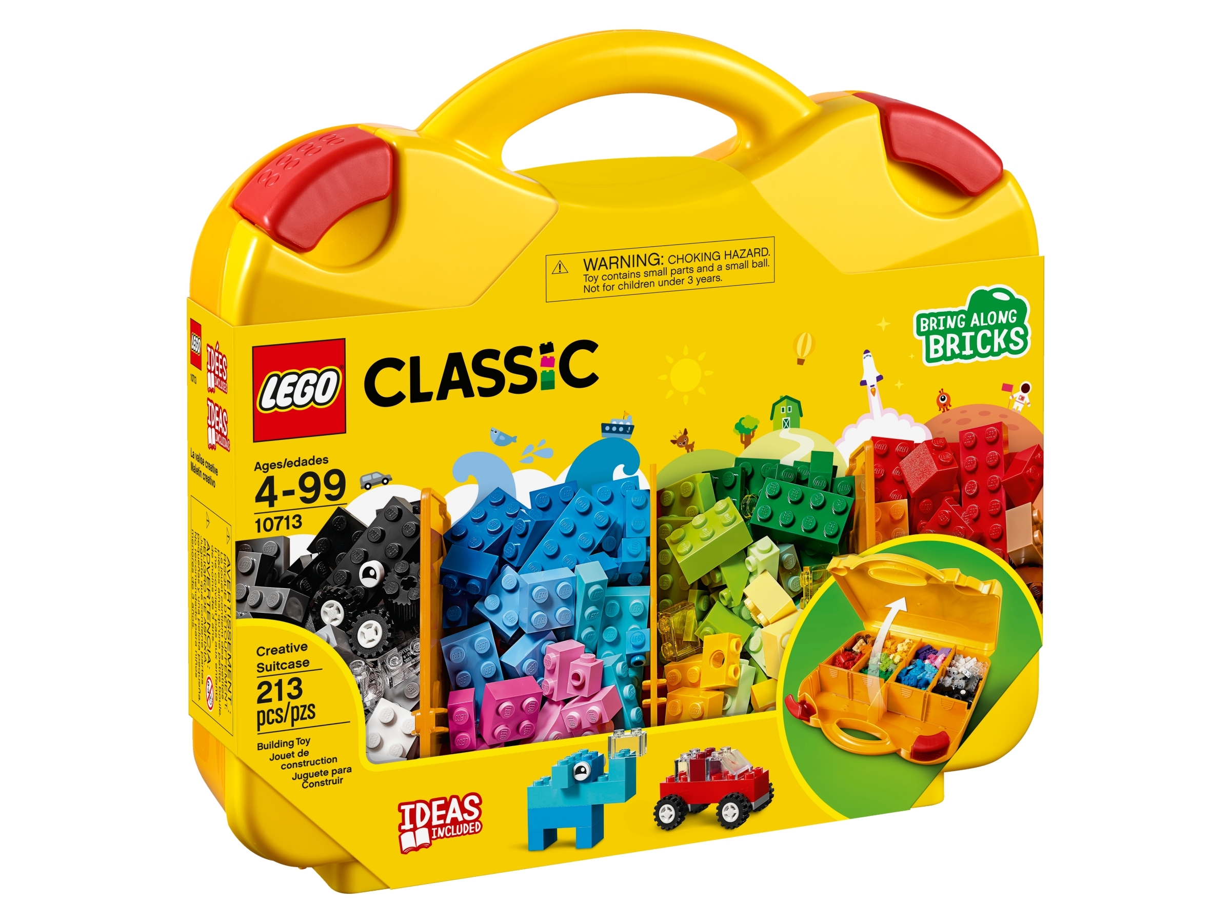 213 Pieces NEW LEGO 10713 Kids Classic Creative Suitcase Building Kit 