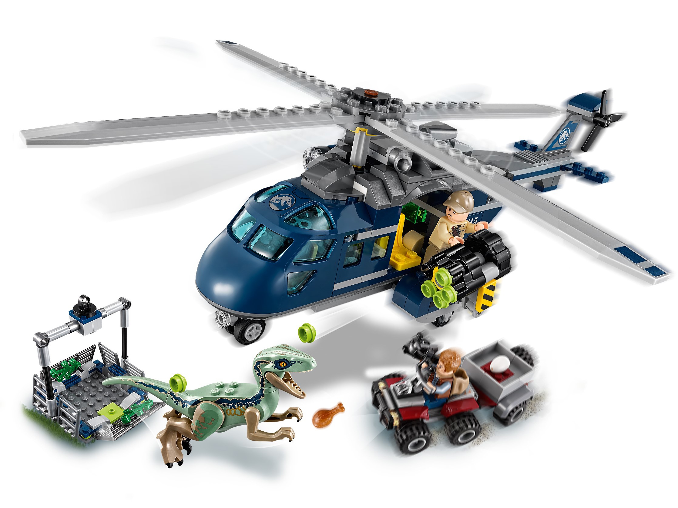 SET 3 LEGOS 75926 75927 75928 LEGO JURASSIC WORLD BLUE'S HELICOPTER PURSUIT