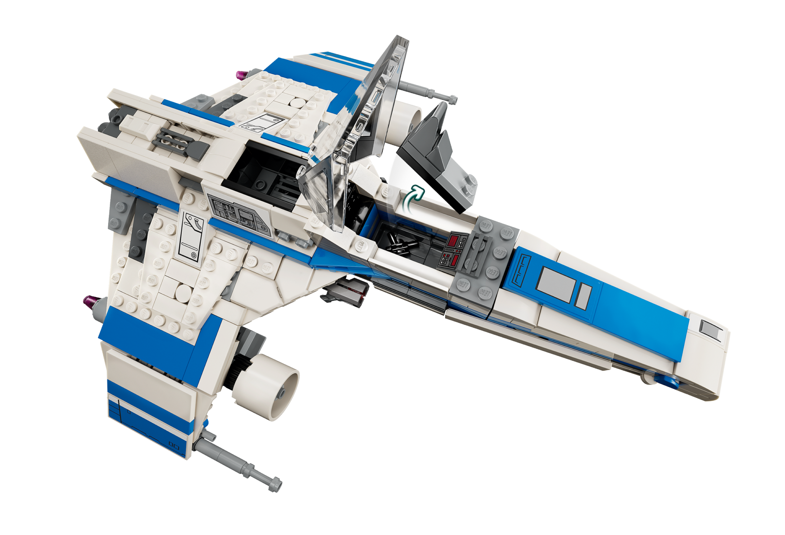 LEGO Star Wars 75364 pas cher, L'E-wing de la Nouvelle République