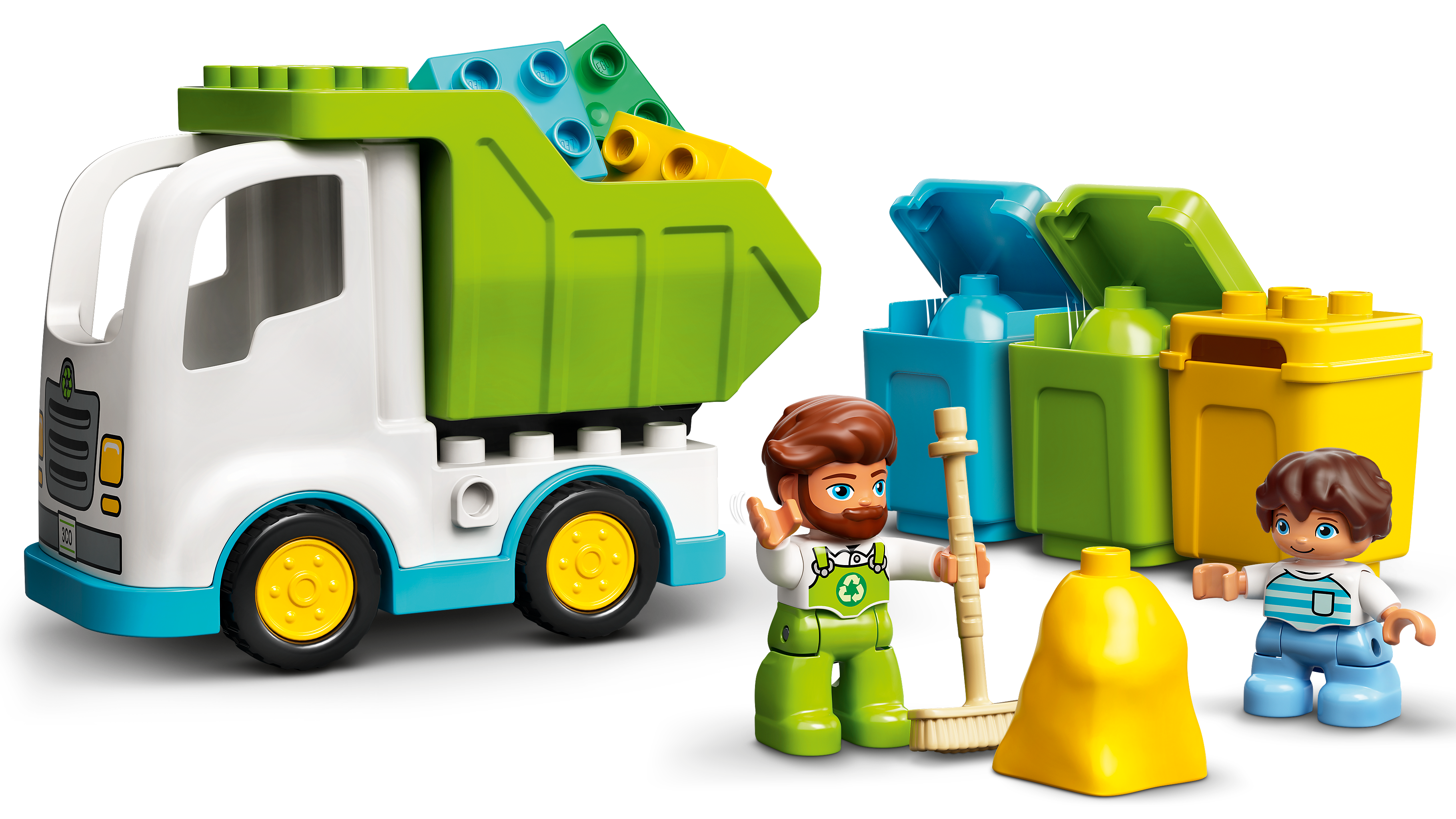 Lego Duplo Construction Dump Truck Trailer Bin Back 