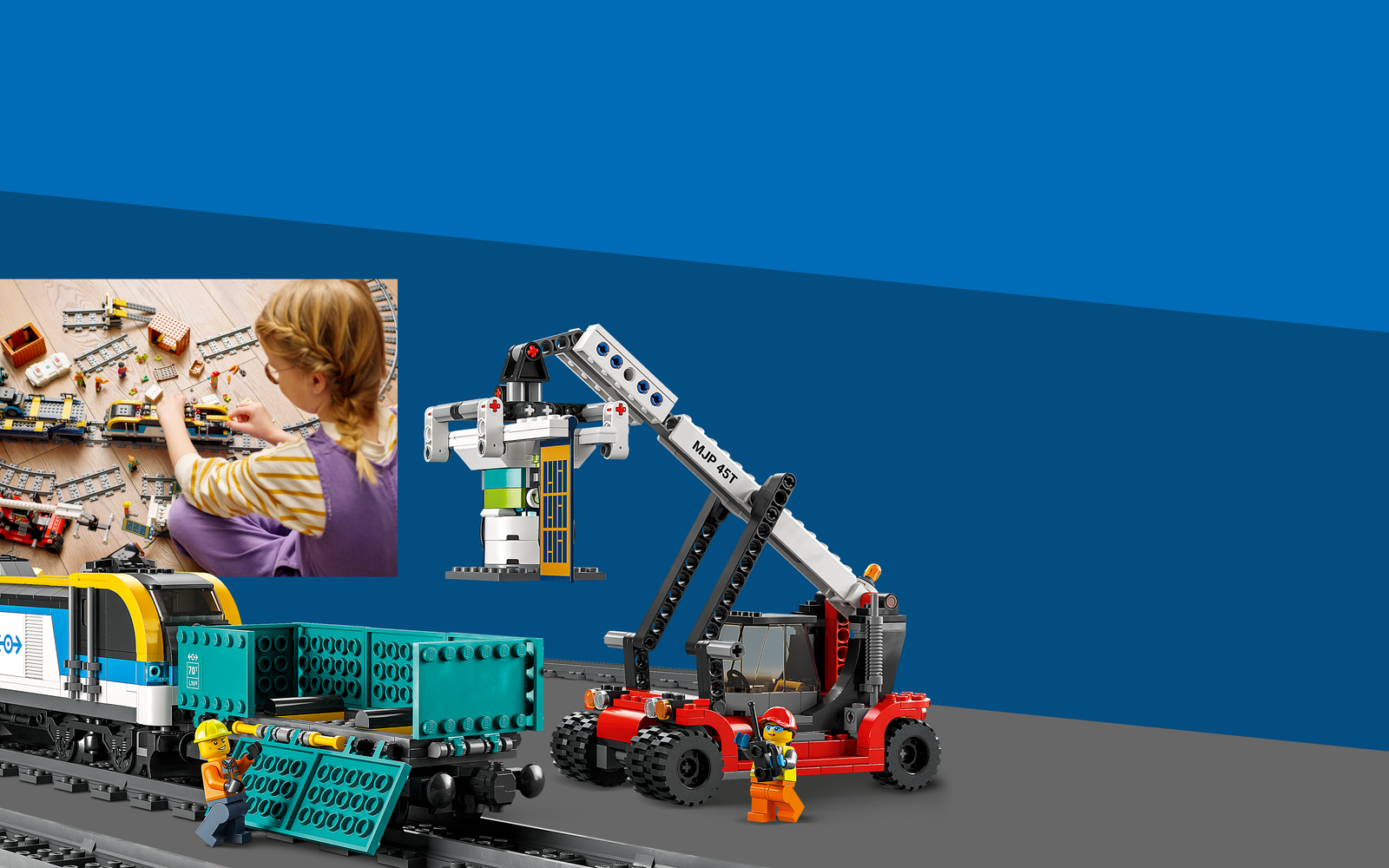 druk toevoegen aan dubbele LEGO® City Treinen en rails | Officiële LEGO® winkel NL