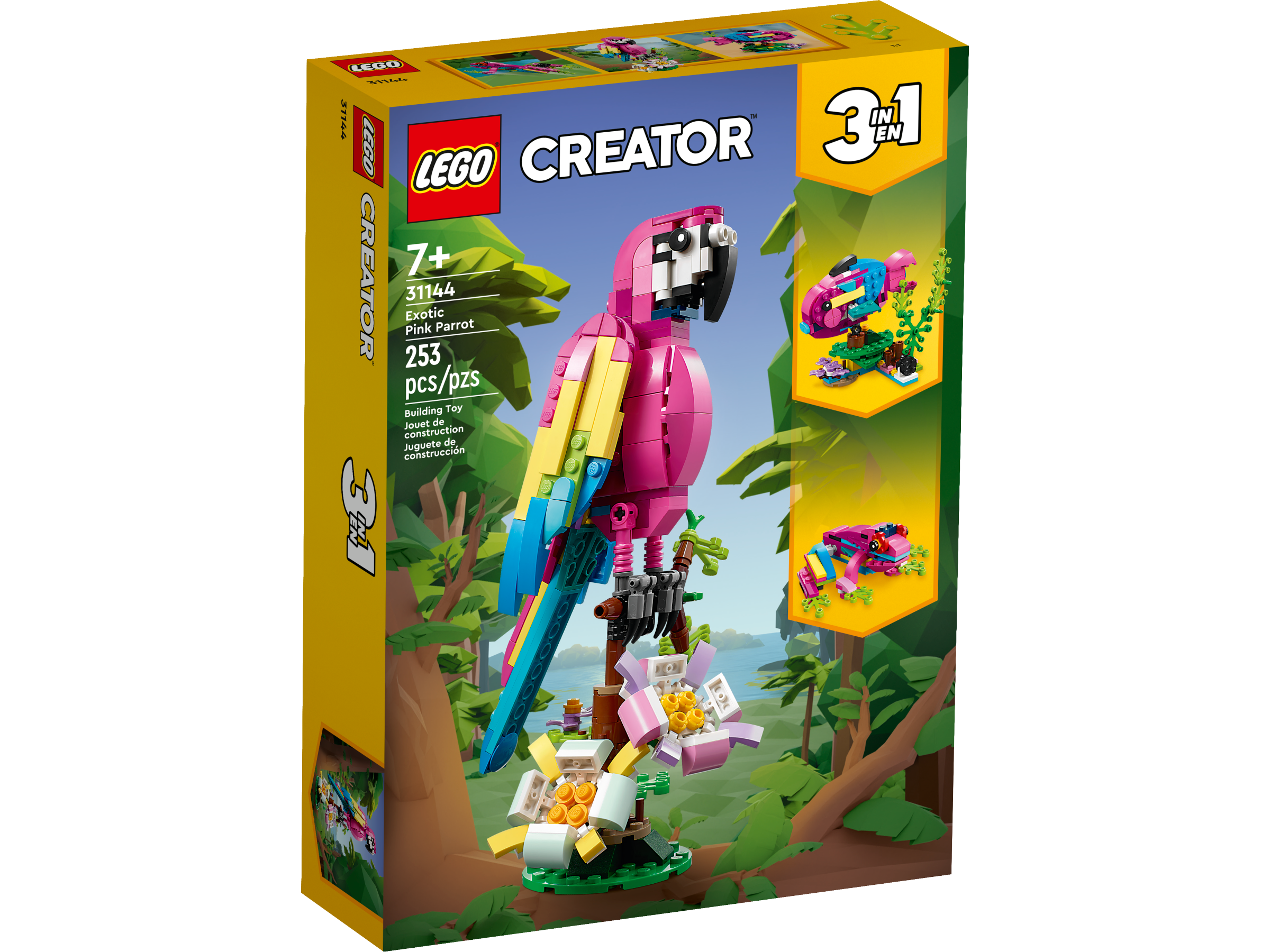 Exotic Pink Parrot 31144, Creator 3-in-1