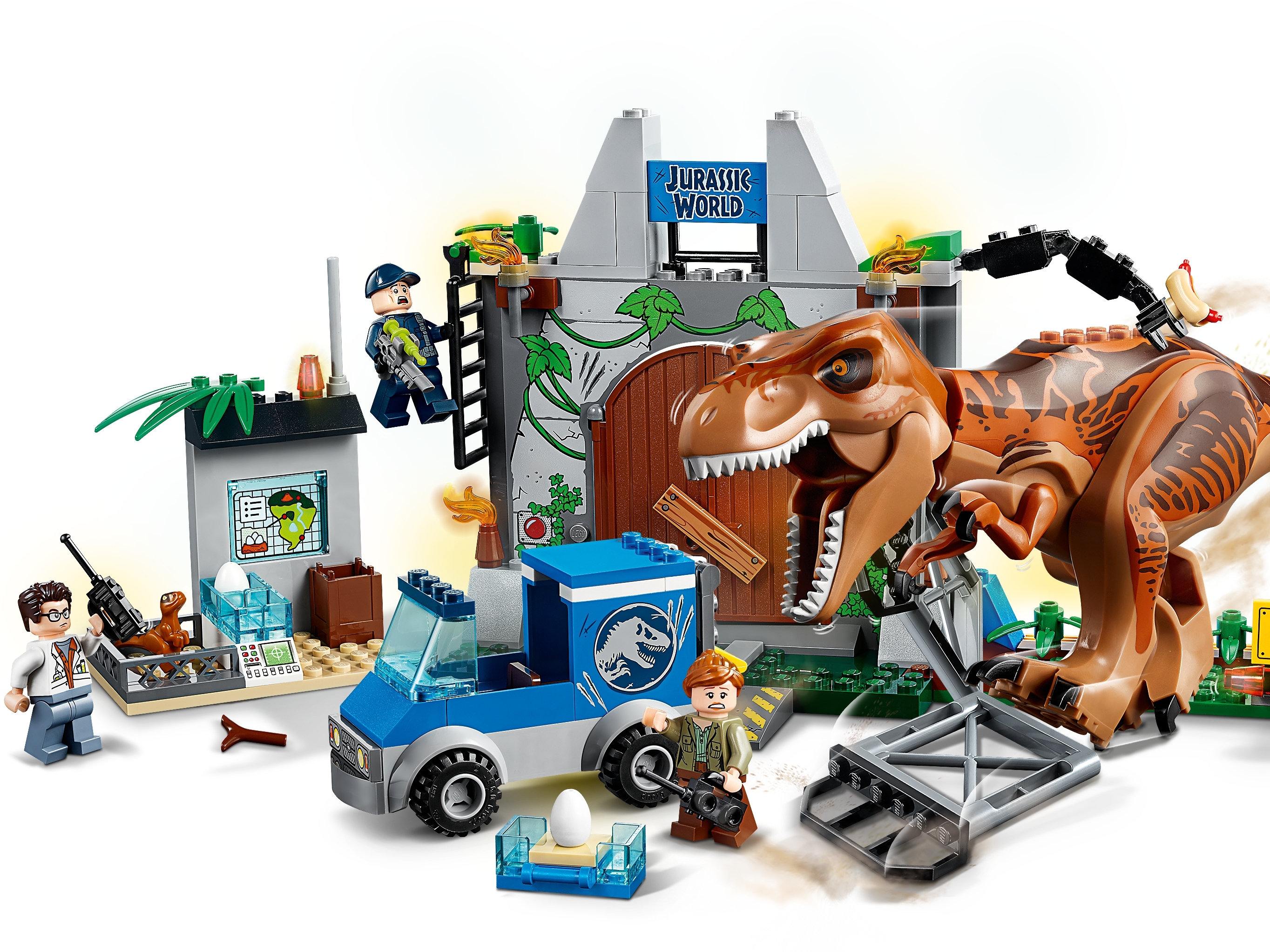 LEGO Juniors 10758 pas cher, L'évasion du tyrannosaure (Jurassic World)