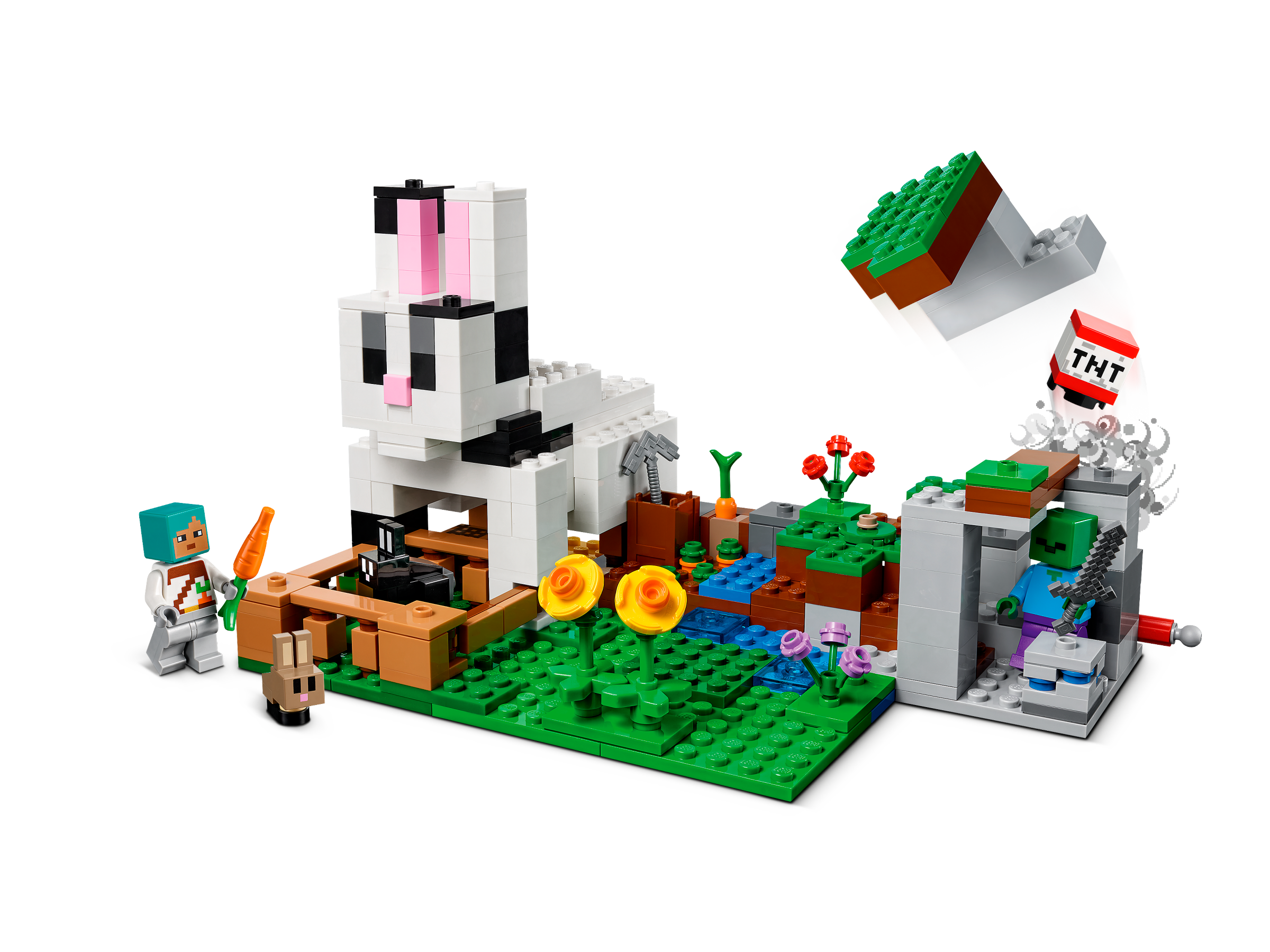 Byblomst Skærpe Spanien Kaningården 21181 | Minecraft® | Officiel LEGO® Shop DK