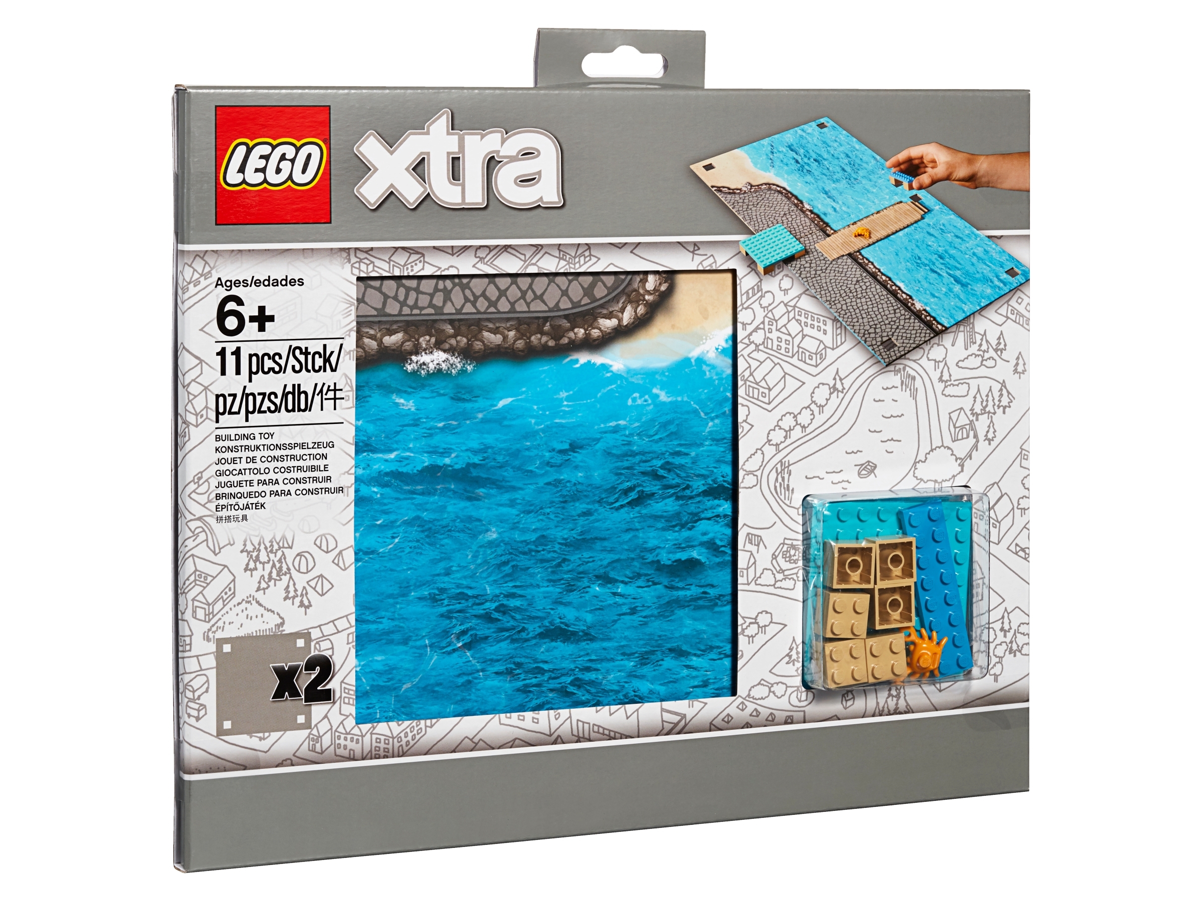LEGO plaque de base 853841 Océan-Jeu de coffre Sea playmat tapis de jeu la mer 