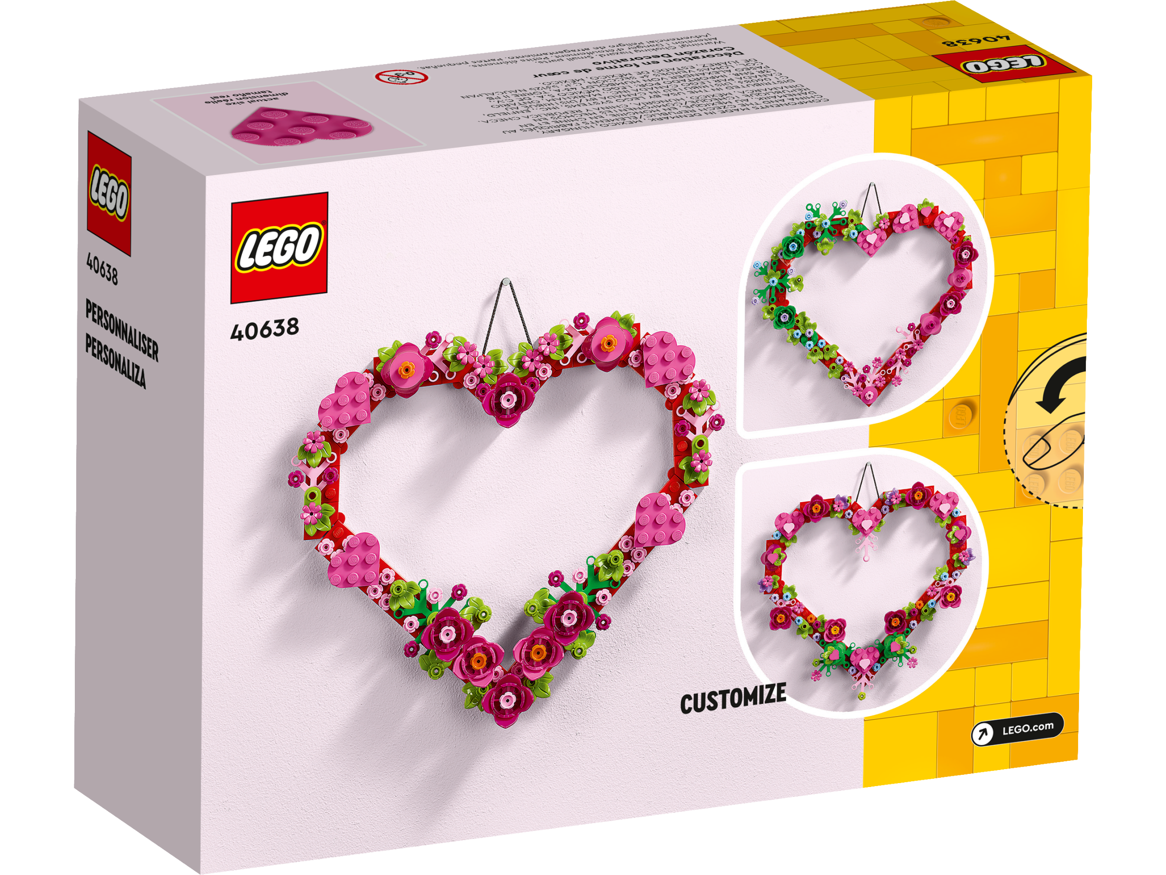 3D lego heart PNG, SVG