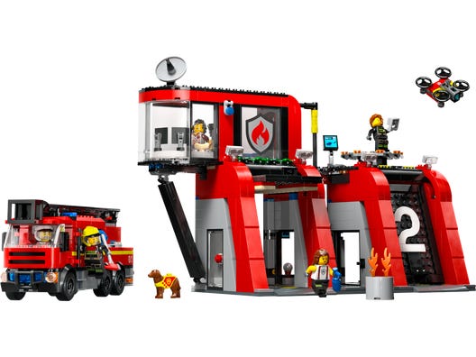 LEGO 60414 - Brandstation med brandbil