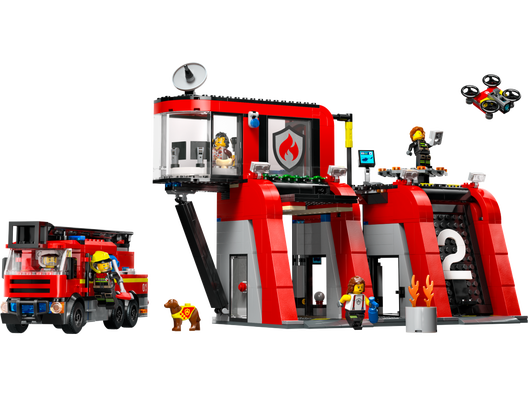 LEGO 60414 - Brandstation med brandbil