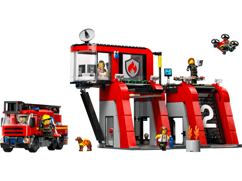 La caserne et le camion de pompiers - Image 1