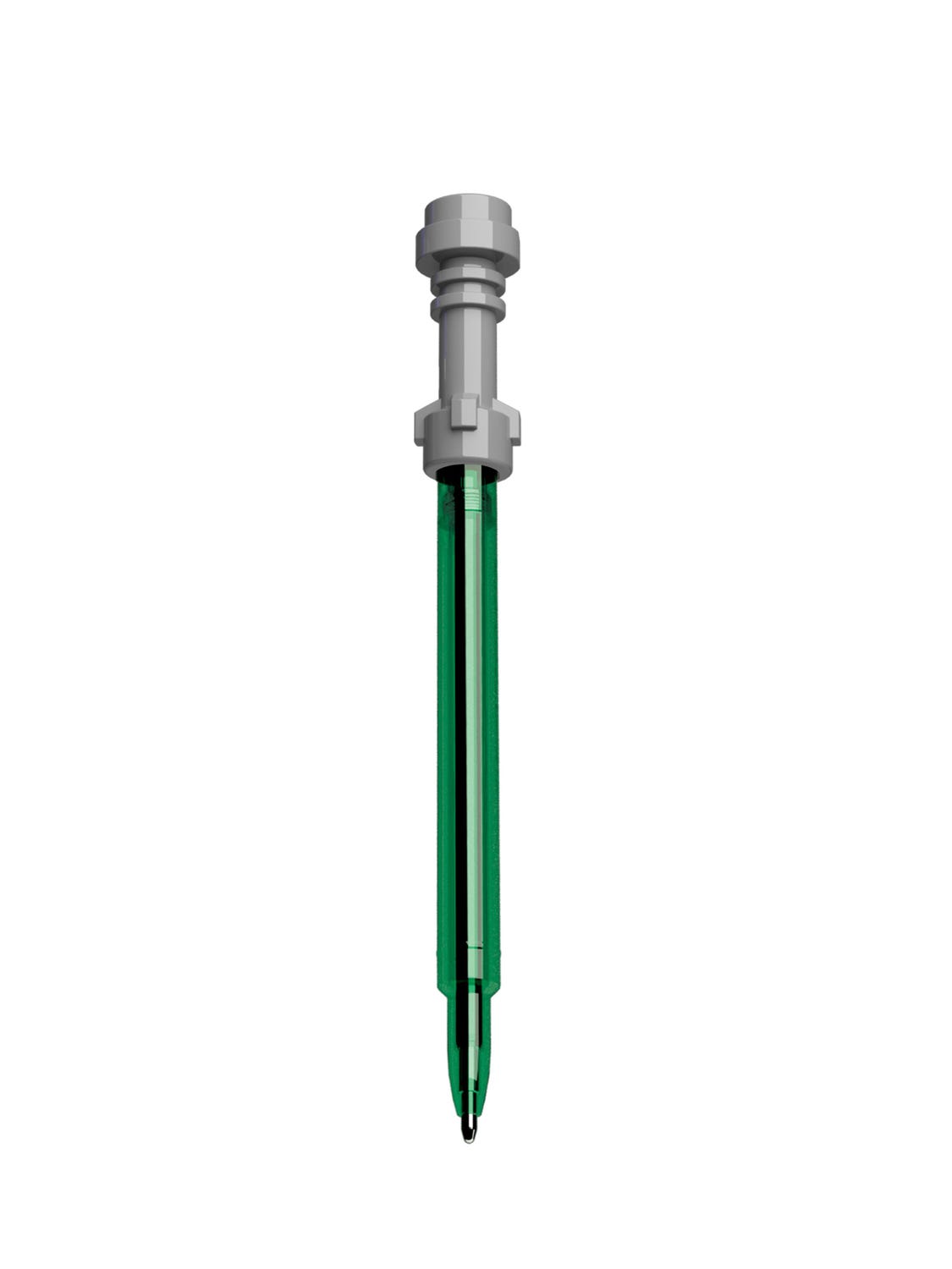 Zielony długopis żelowy stylizowany na miecz świetlny