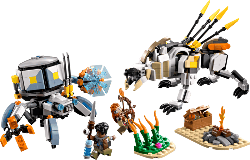 Le set LEGO 77037 Aloy et Varl contre Testudien et Dents de scie