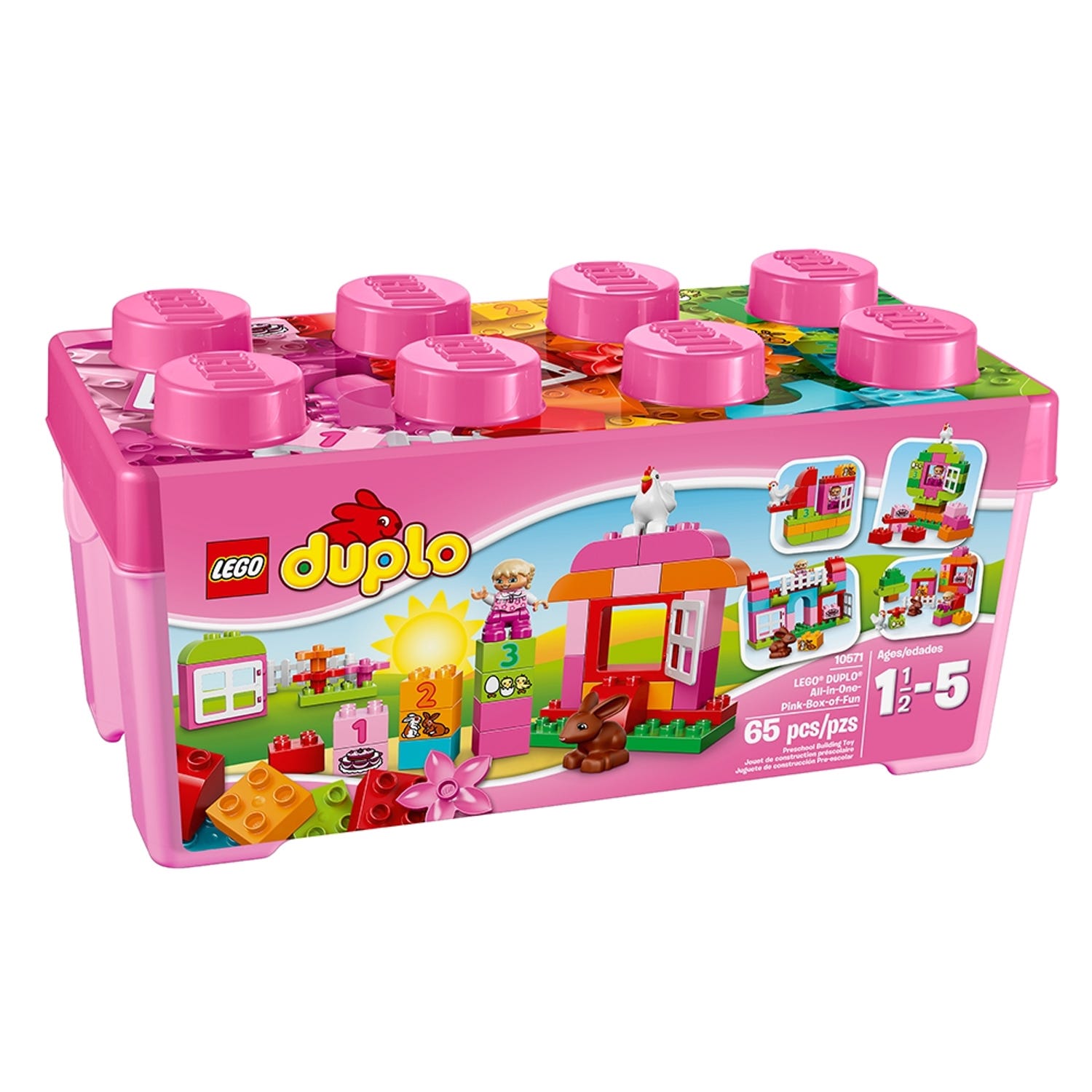 LEGO® DUPLO® All-in-One-Pink-Box-of-Fun 10571 | DUPLO® | Buy at the Official LEGO® Shop US