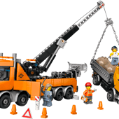 Le remorqueur avec grue pour poids lourd