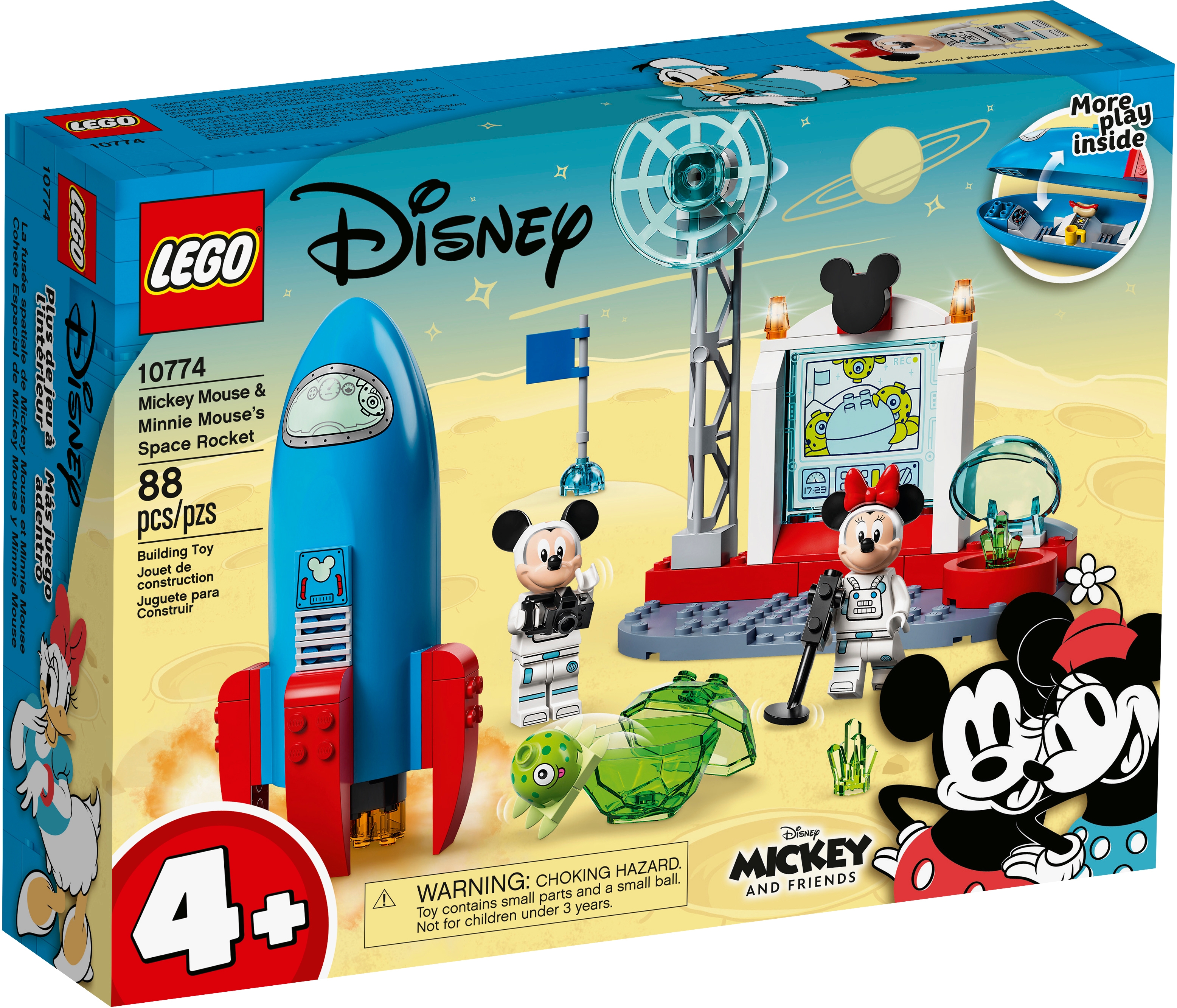 NEU LEGO® Mickey and Friends 10774 Mickey Mouse & Minnie Mouse's Weltraumrakete 