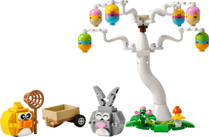 Le lapin de Pâques et la chasse aux œufs