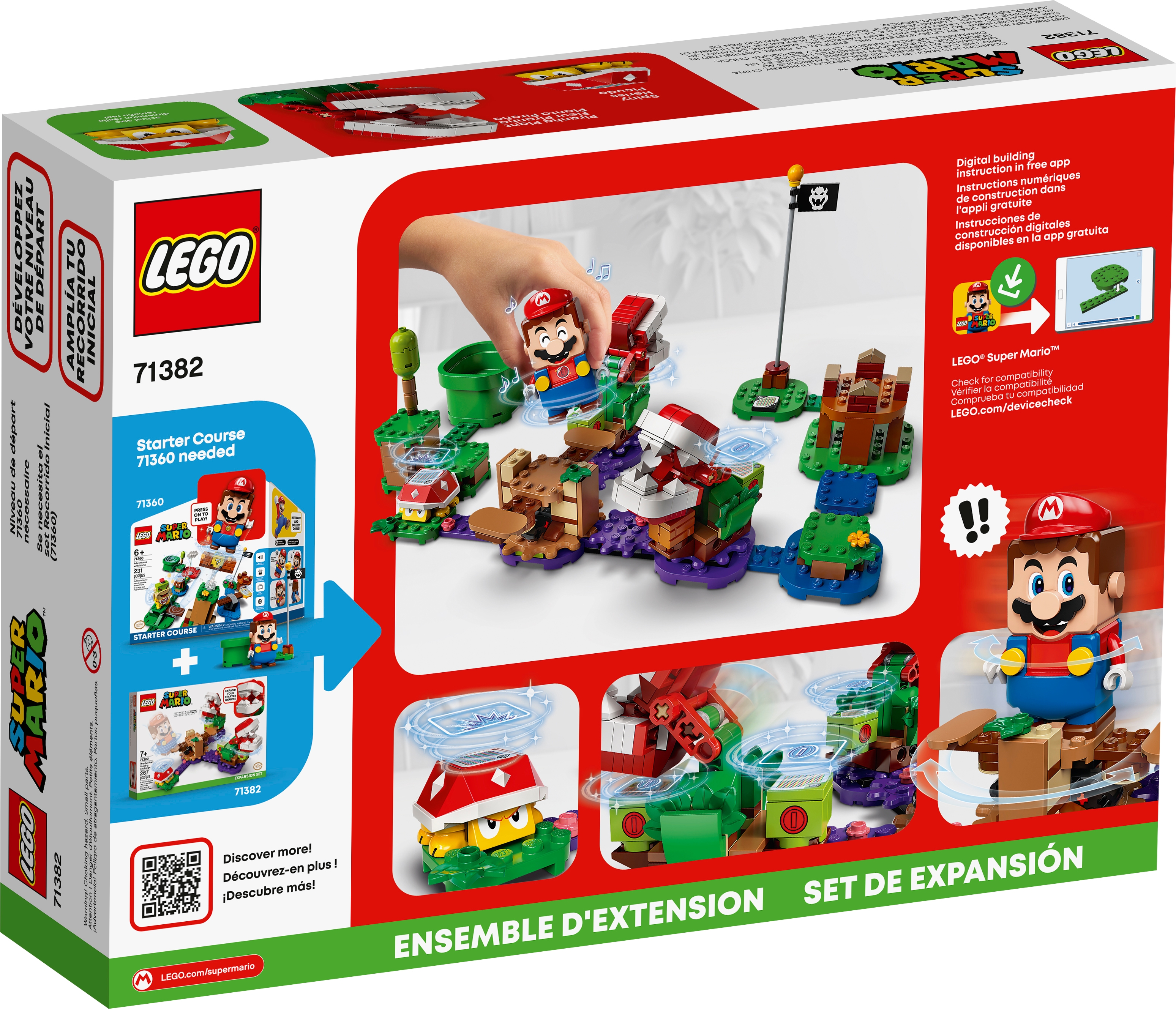 for sale online 267 Pieces LEGO Super Mario Piranha Plant Puzzling Challenge Expansion Set 71382 Building Kit 
