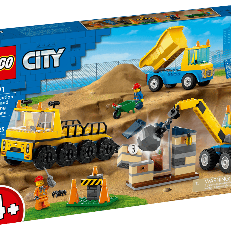 Construction Trucks and Wrecking Ball Crane 60391 | City | Buy Construction Trucks and Wrecking Ball Crane 60391 | City | Buy