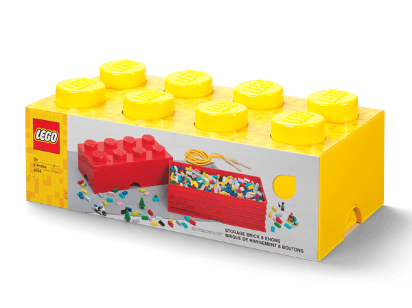 LEGO 5006916 La brique de rangement 8 tenons – jaune — visuel 2 sur 3