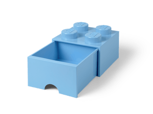 La brique 4 tenons avec tiroir – bleu clair