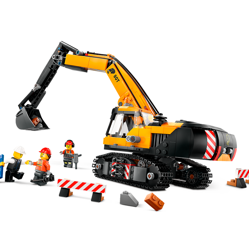 Yellow Construction Excavator