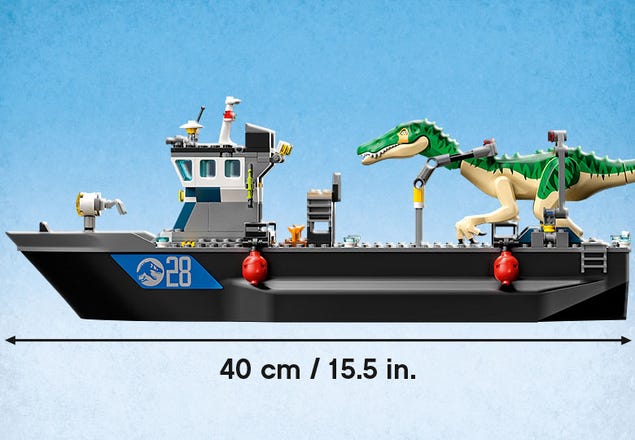 LEGO Jurassic Park Baryonyx Dinosaur Boat Escape Set 76942 - US