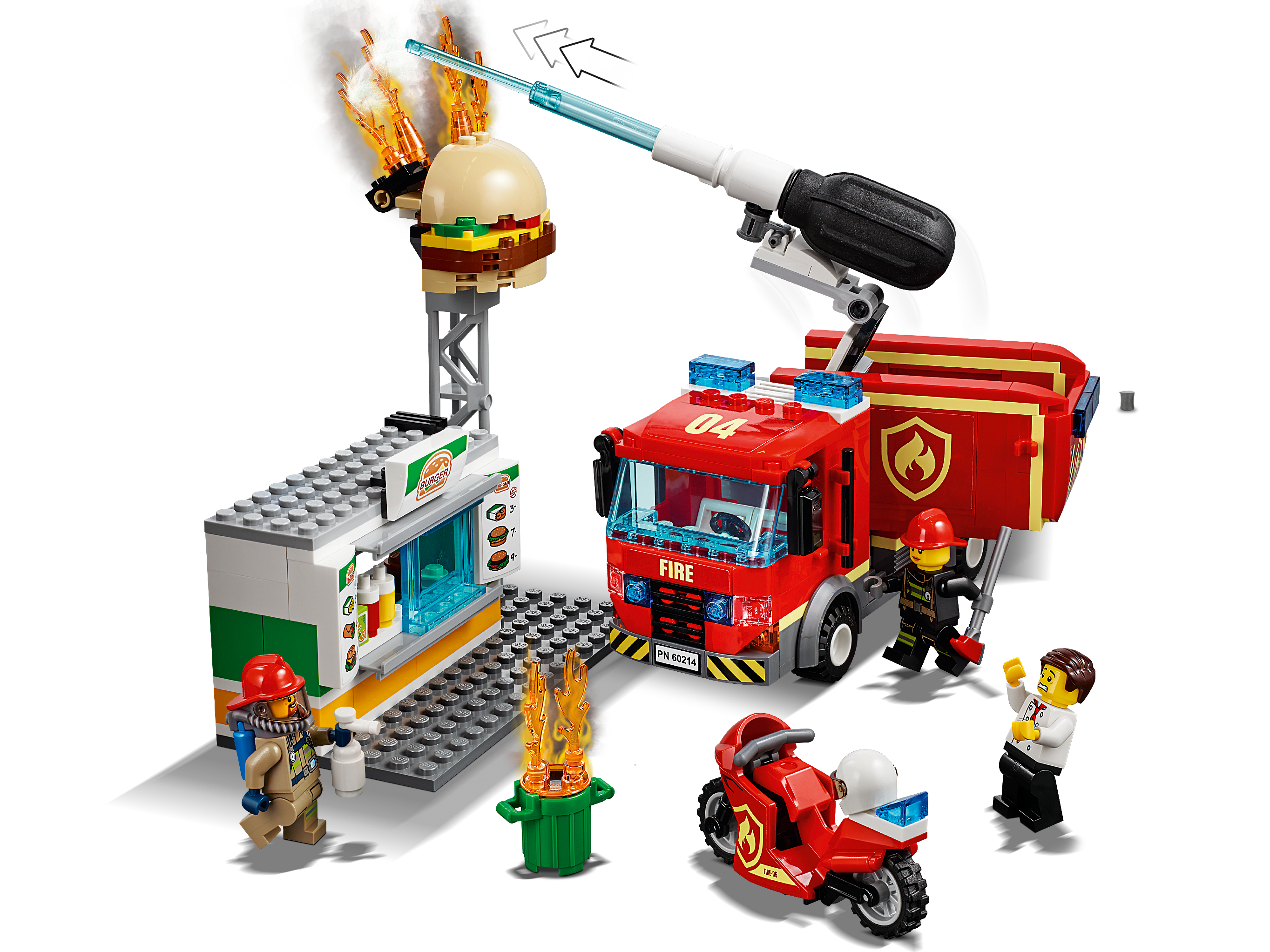 Burger Fire Rescue 60214 | City | Buy online at LEGO® Shop US