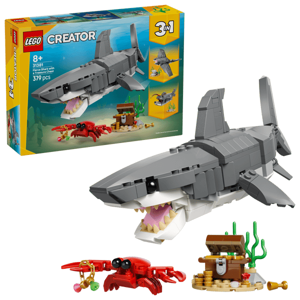 LEGO 31381 Le redoutable requin et le coffre au trésor — visuel 2 sur 8
