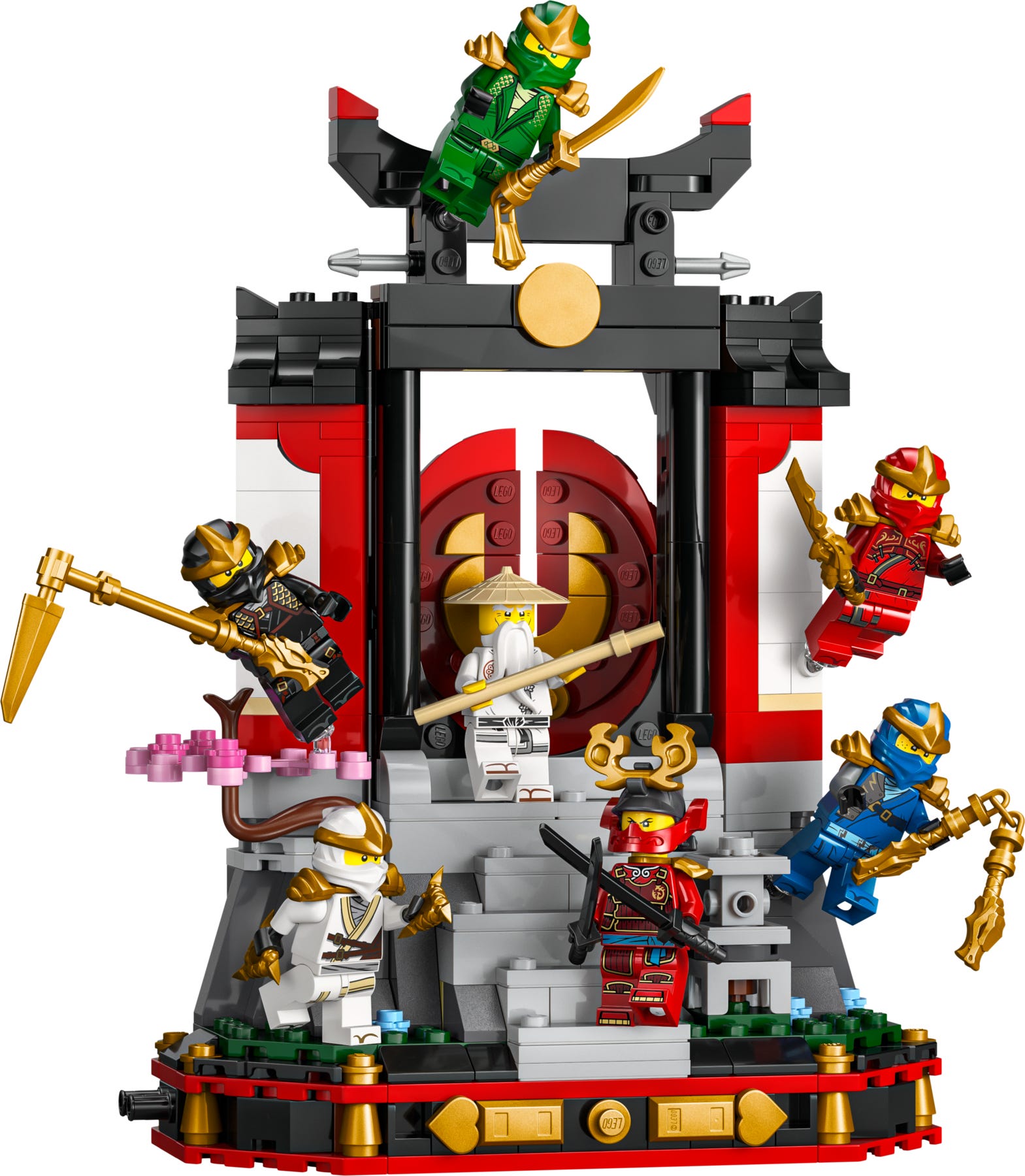 LEGO 15-jarig jubileum: Display met ninjapersonages