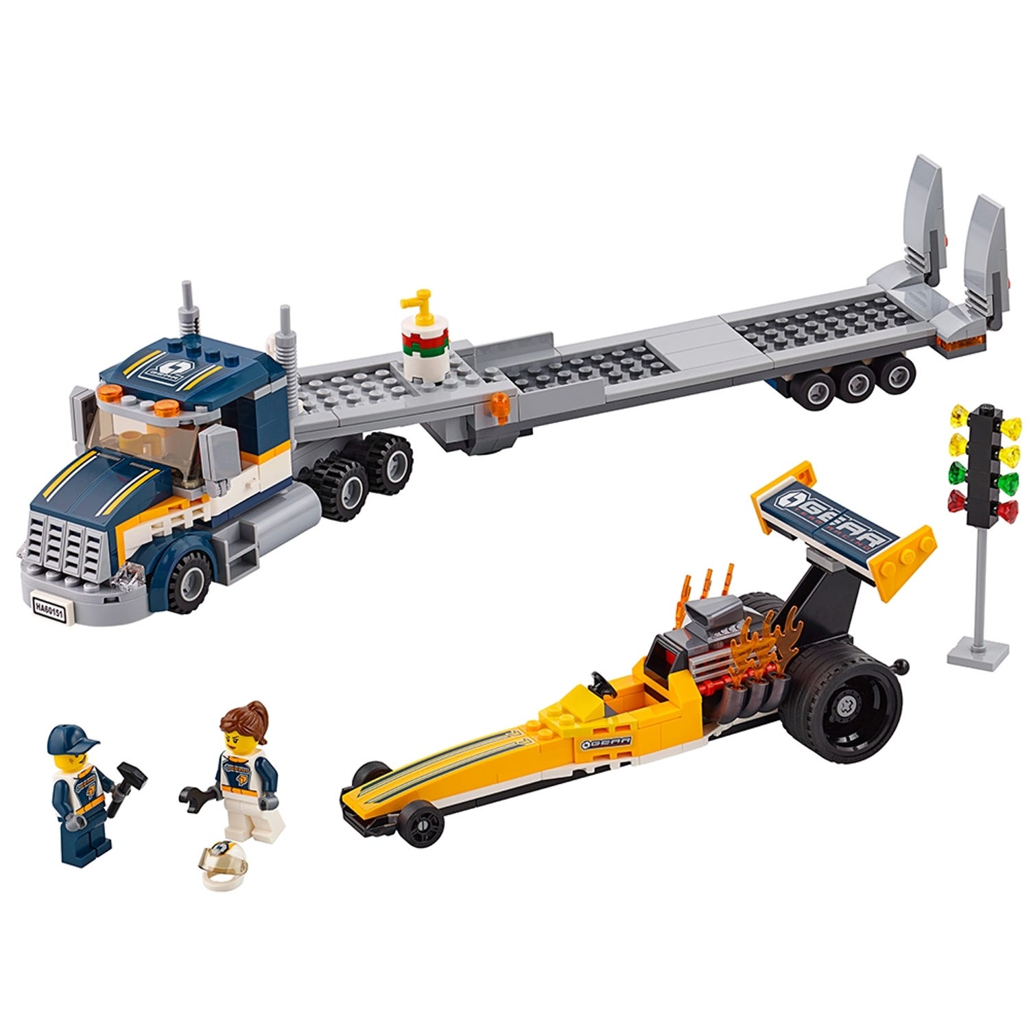 Dragster Transporter 60151 | City | online at the Official LEGO® Shop
