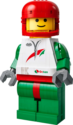 Grande minifigurine de pilote de course