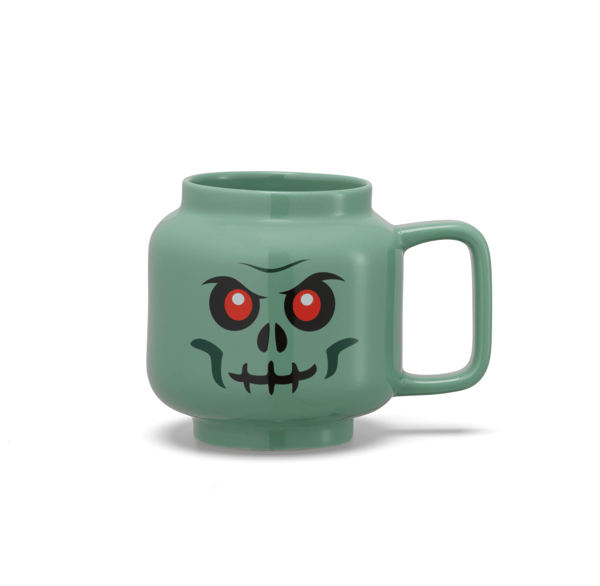 Large Skeleton Ceramic Mug – Green - Image 1