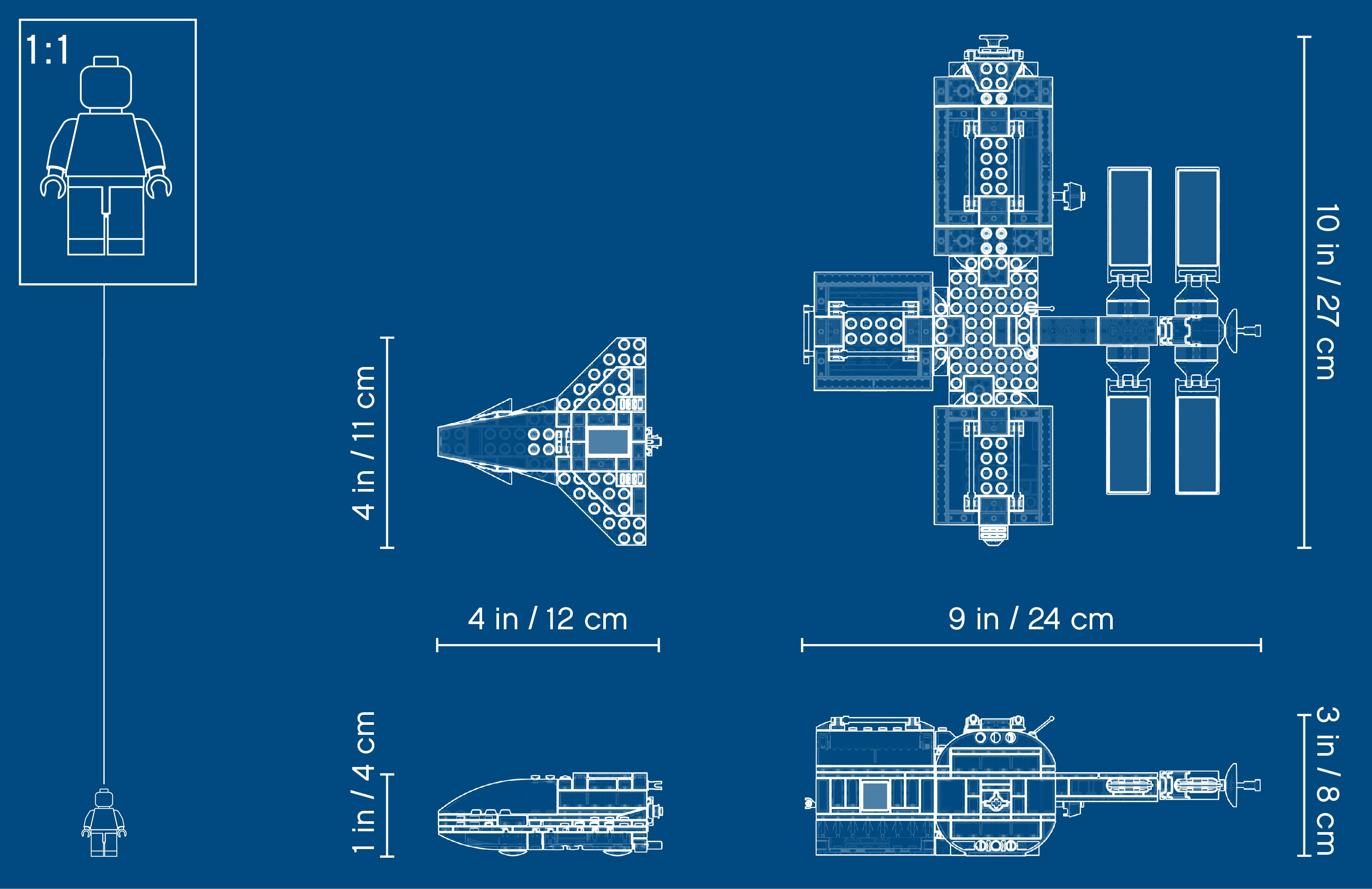 412 Parts Lunar Space Station LEGO City Space 60227 