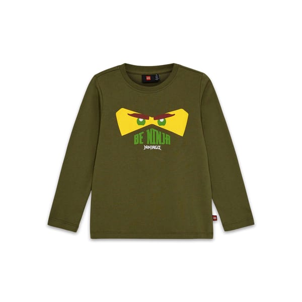 Kids Long-Sleeve T-Shirt – Dark Khaki - Image 1