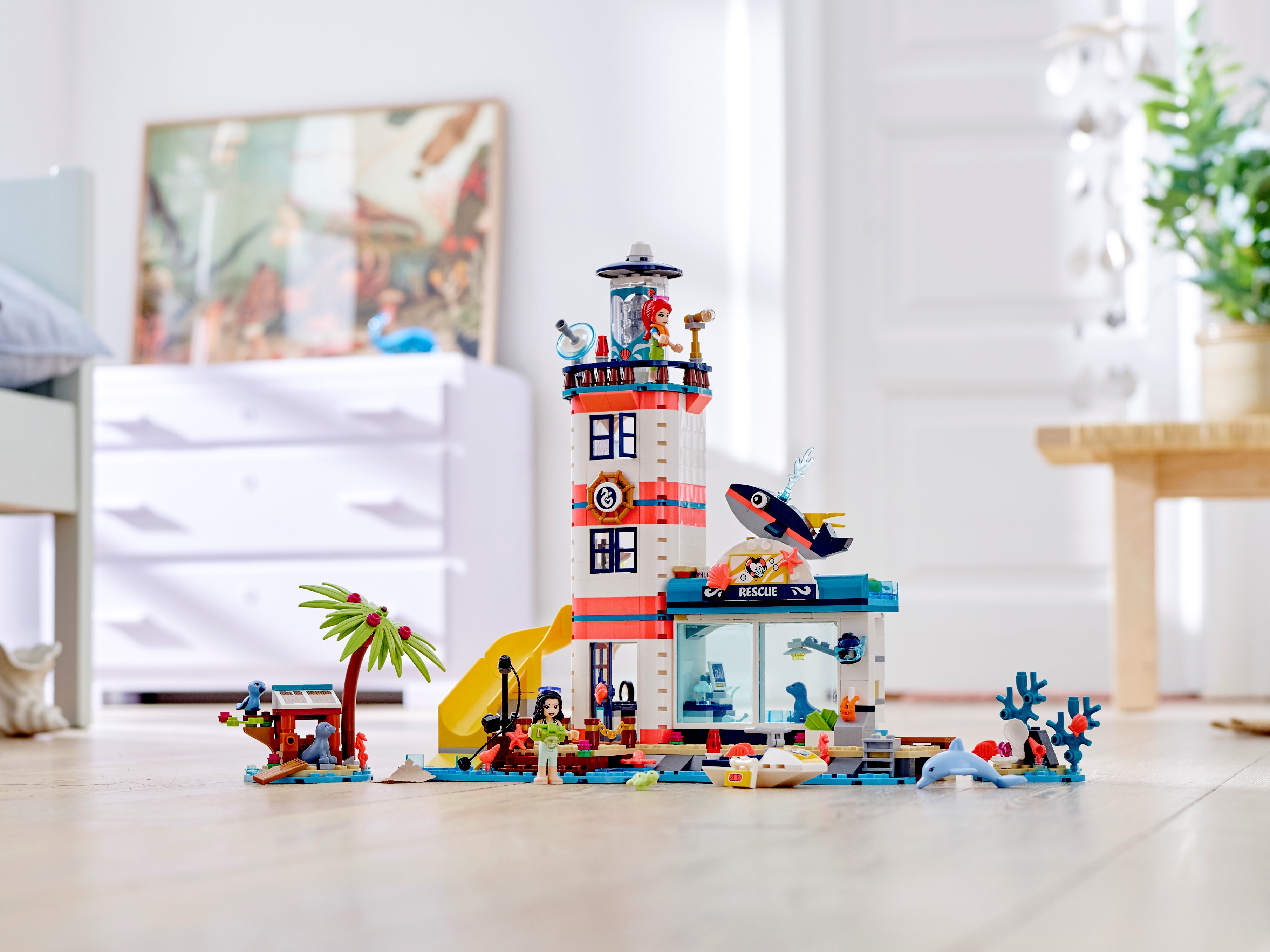LEGO Friends Lighthouse Rescue Center 41380 Building Kit with Lighthouse Model and Tropical Island Includes Mini Dolls and Toy Animals for Pretend Play 602 Pieces 