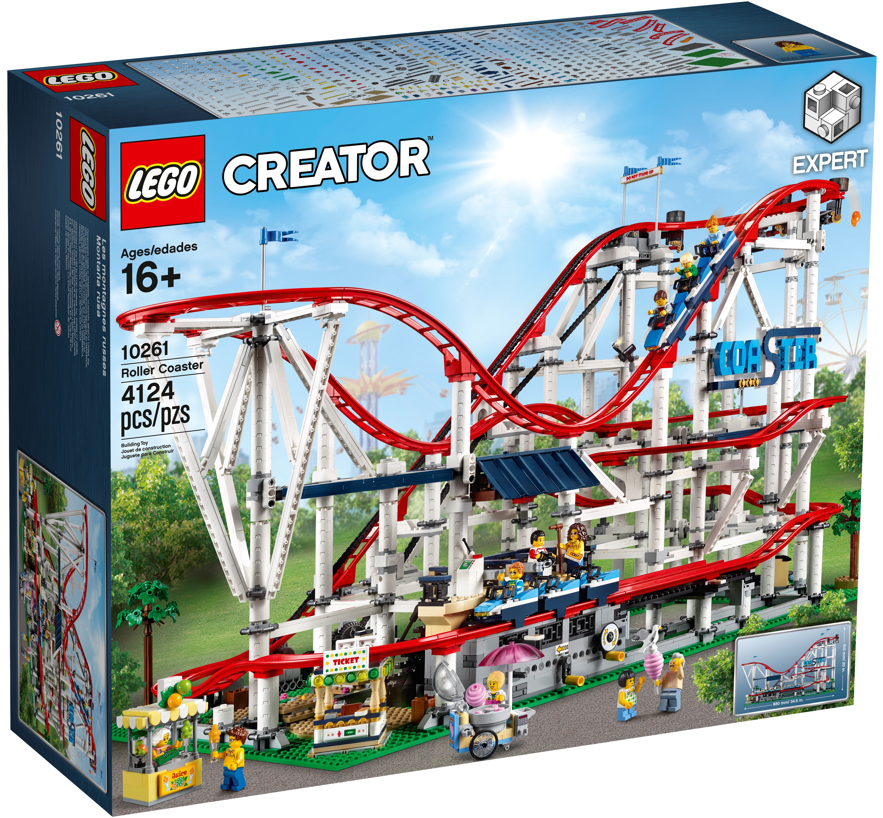 NEW LEGO ROLLER COASTER TRACK SHORT STRAIGHT flat 2x8 rail 10261 train 6229117